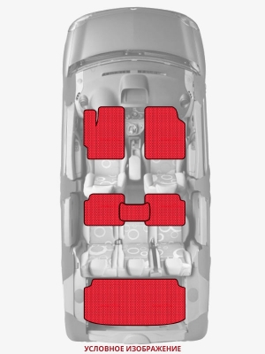 ЭВА коврики «Queen Lux» комплект для Toyota Sienna